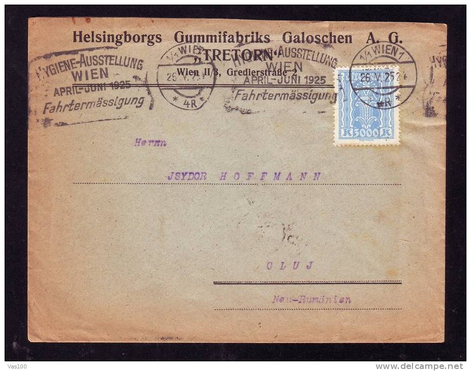 1925, METER MARK ON COVER, AUSTRIA - Gebraucht