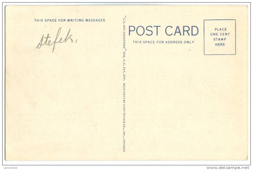 USA, Community Building, Whiting, Indiana, Used Linen Postcard [10254] - Otros & Sin Clasificación