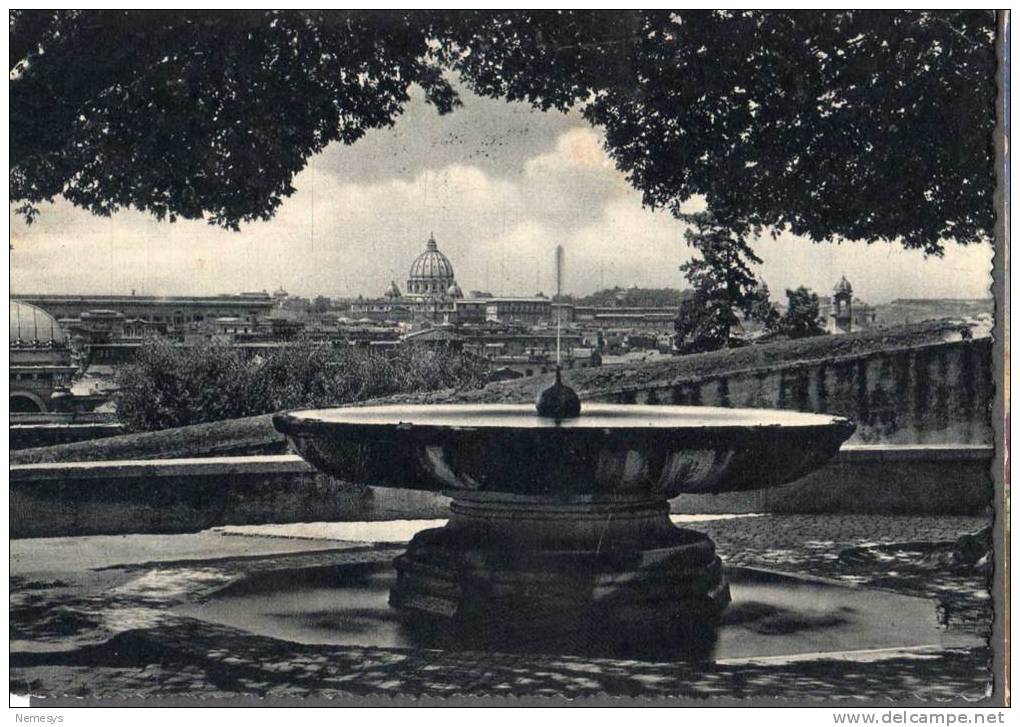 1950 ROMA SAN PIETRO DALL´ACCADEMIA DI FRANCIA FG V 2 SCAN TARGHETTA MOTTA - San Pietro