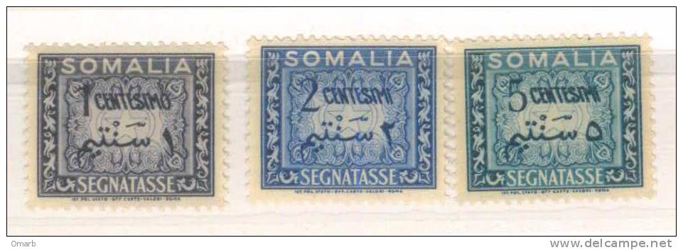 Fra221 Colonia Italiana Somalia AFIS 1950 Segnatasse N.1, 2, 3 Taxe Colonies Italy Africa Addis Abeba - Somalia (AFIS)