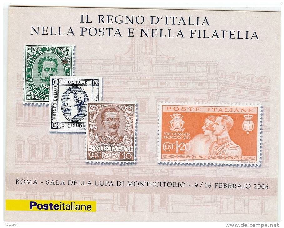 ITALIE - CARNET 2006 "IL REGNO D'ITALIA NELLA POSTA E NELLA FILATELIA" - Carnets