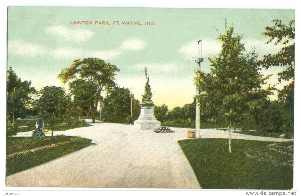 USA, Lawton Park, Ft. Wayne, Indiana, Early 1900s Used Postcard [10266] - Fort Wayne