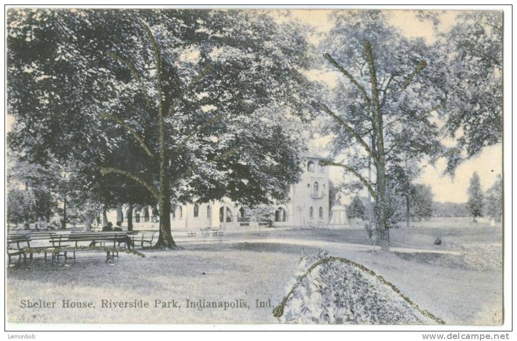 USA, Shelter House, Riverside Park, Indianapolis, Indiana, Early 1900s Unused Postcard [10269] - Indianapolis
