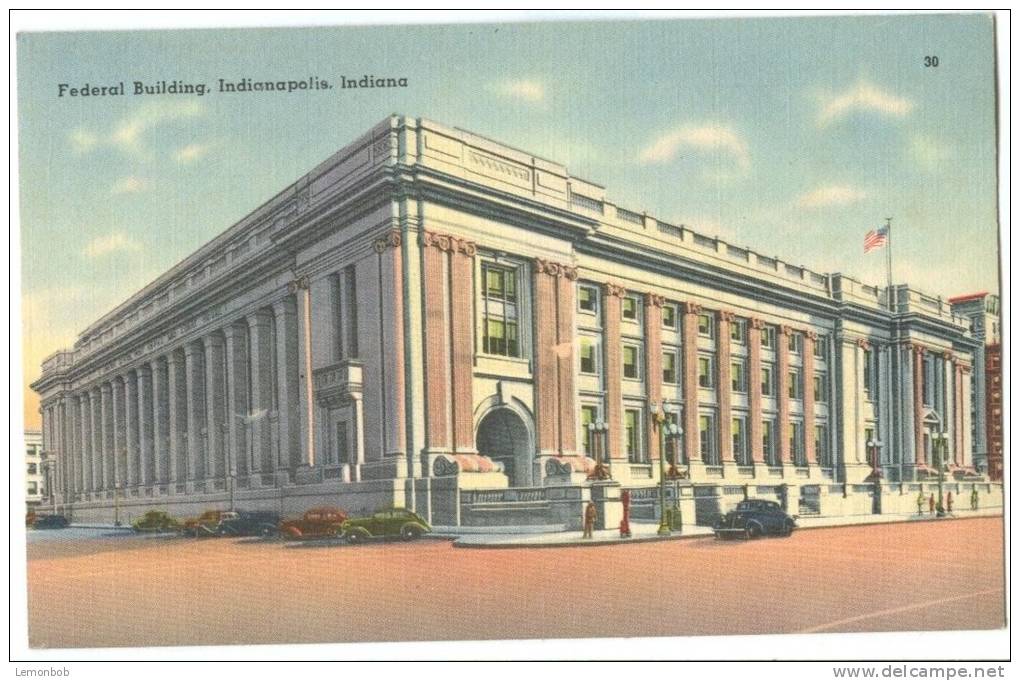 USA, Federal Building, Indianapolis, Indiana, Unused Linen Postcard [10273] - Indianapolis