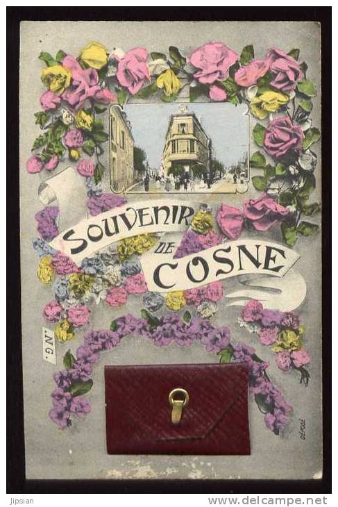 Cpa Du 58  Cosnes  Souvenir De ..  Carte à Système     LEQ10 - Cosne Cours Sur Loire