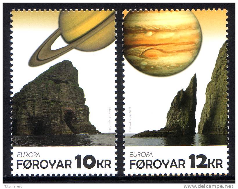 FAROE ISLANDS DENMARK/Dänemark Färöer EUROPA 2009 Astronemy Set Of 2v** - 2009