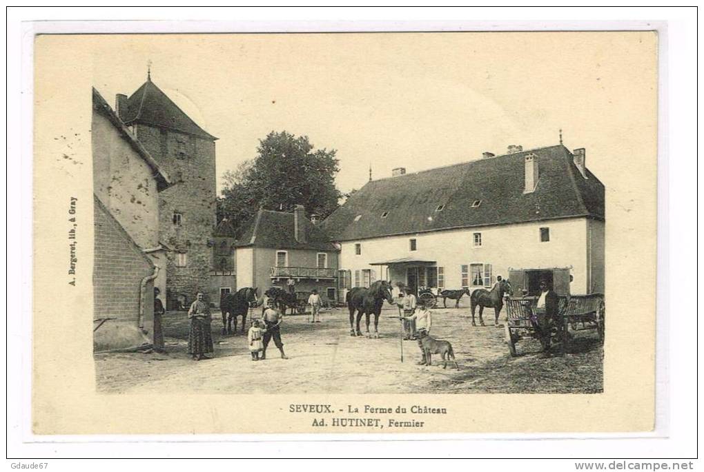 SEVEUX (70) - LA FERME DU CHATEAU - AD. HUTINET FERMIER - Autres & Non Classés