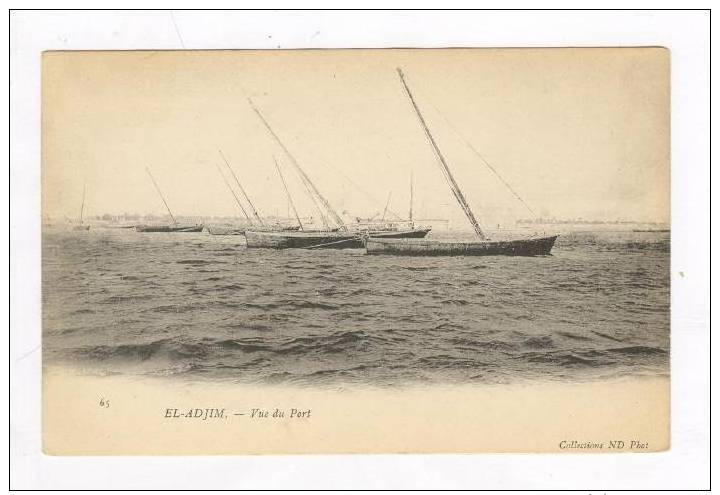 Ships @ Port,el Adjim,Tunisia 1900-10s - Tunisia