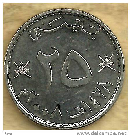 OMAN 25 BAISA INSCRIPTIONS FRONT EMBLEM BACK  1427-2008 VF+ KM? READ DESCRIPTION CAREFULLY !!! - Oman