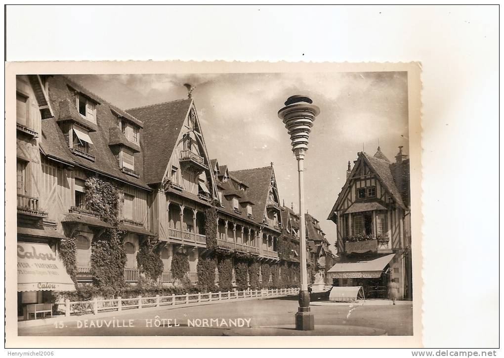Calvados - 14 - Calvados Deauville Style  Carte Photo Hotel Normandy Et Parfumerie Calou - Deauville