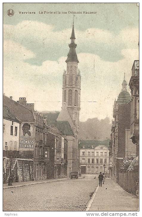 VERVIERS : La Porte Et La Rue Ortmans Hauzeur - TRES RARE TOP CPA - Editeur A. Flameng, Verviers - Verviers