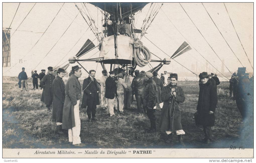 ( CPA AVIONS DIRIGEABLES )  Nacelle Du Dirigeable " PATRIE "  /  Aérostation Militaire  - - Zeppeline