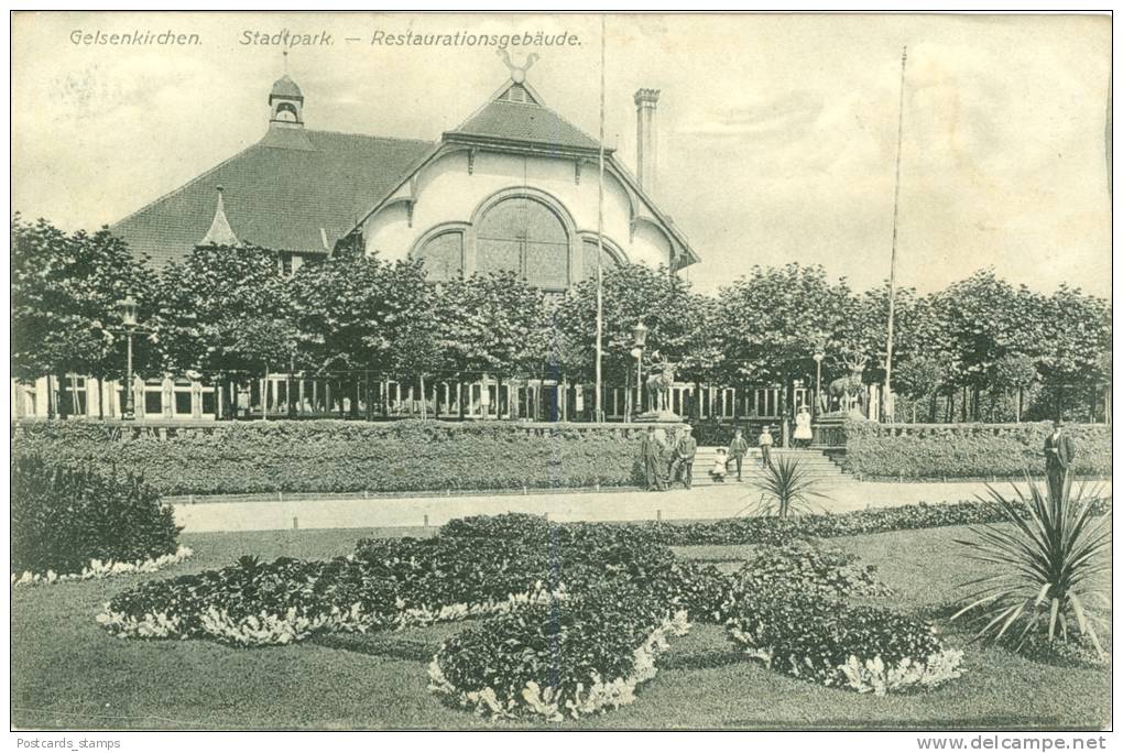 Gelsenkirchen, Stadtpark Und Restaurationsgebäude, 1909 - Gelsenkirchen