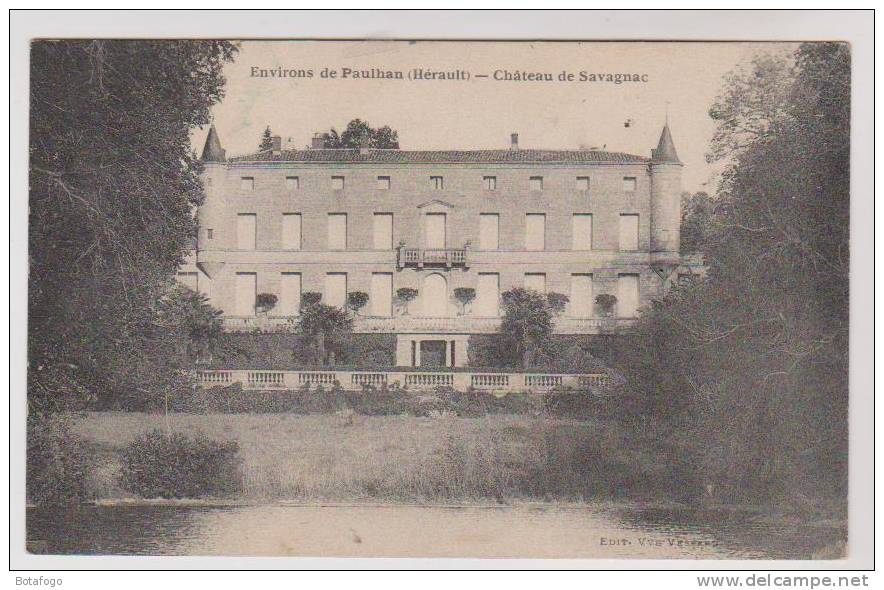 CPA DPT 34 ENVIRONS DE PAULHAN, CHATEAU DE SAVAGNAC En 1929 !! - Paulhan