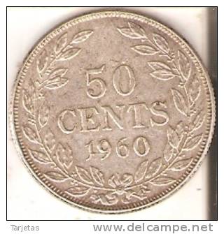 MONEDA DE PLATA DE LIBERIA DE 50 CENTS DEL AÑO 1960 (RARA) (COIN) SILVER,ARGENT. - Liberia