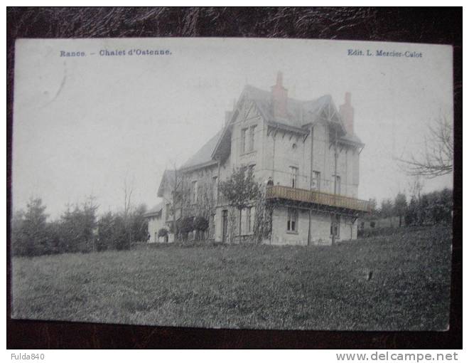 CPA.     RANCE.    Chalet D'Ostenne.    1912. - Sivry-Rance