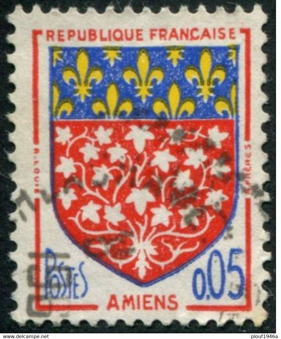 Pays : 189,07 (France : 5e République)  Yvert Et Tellier N° : 1352 (o) - 1941-66 Armoiries Et Blasons