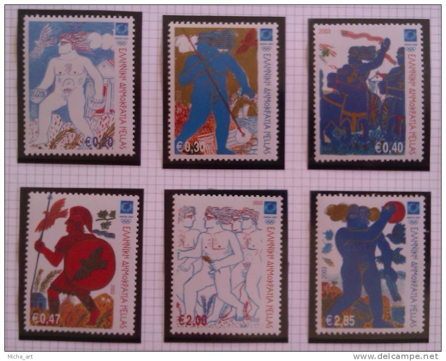 Greece / Grece / Grecia / Griechenland  2003 Athens 2004 Olympic Games "The Athletes" Set MNH P0011 - Sommer 2004: Athen