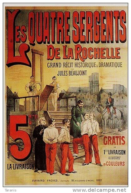 LA ROCHELLE - Les 4 Sergents De La ... - CHARENTE MARITIME, TOURISME, SPECTACLE, DRAME, HISTOIRE -  CPM - Publicidad