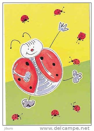 Carte Postale D'invitation / Coccinelle  /  Animal Animaux Ladybug Insect Insecte Humor Humour   // CP 5/182 - Altri & Non Classificati