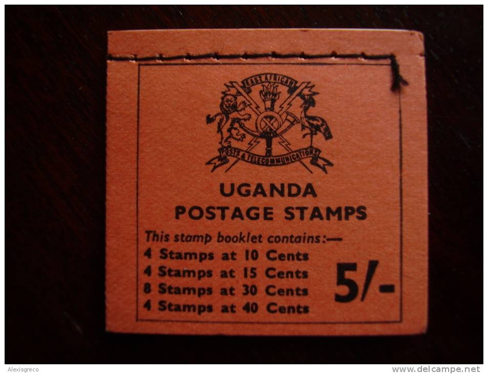 UGANDA 1971 FLOWERS BOOKLET 5/- TYPE SB6 COMPLETE & MNH. - Uganda (1962-...)