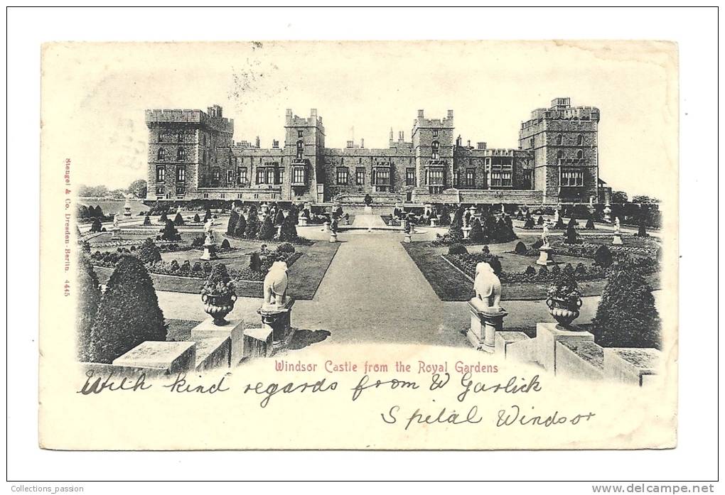 Cp, Angleterre, Windsor Castle From Teh Royal Gardens, Voyagée 1903 - Windsor Castle