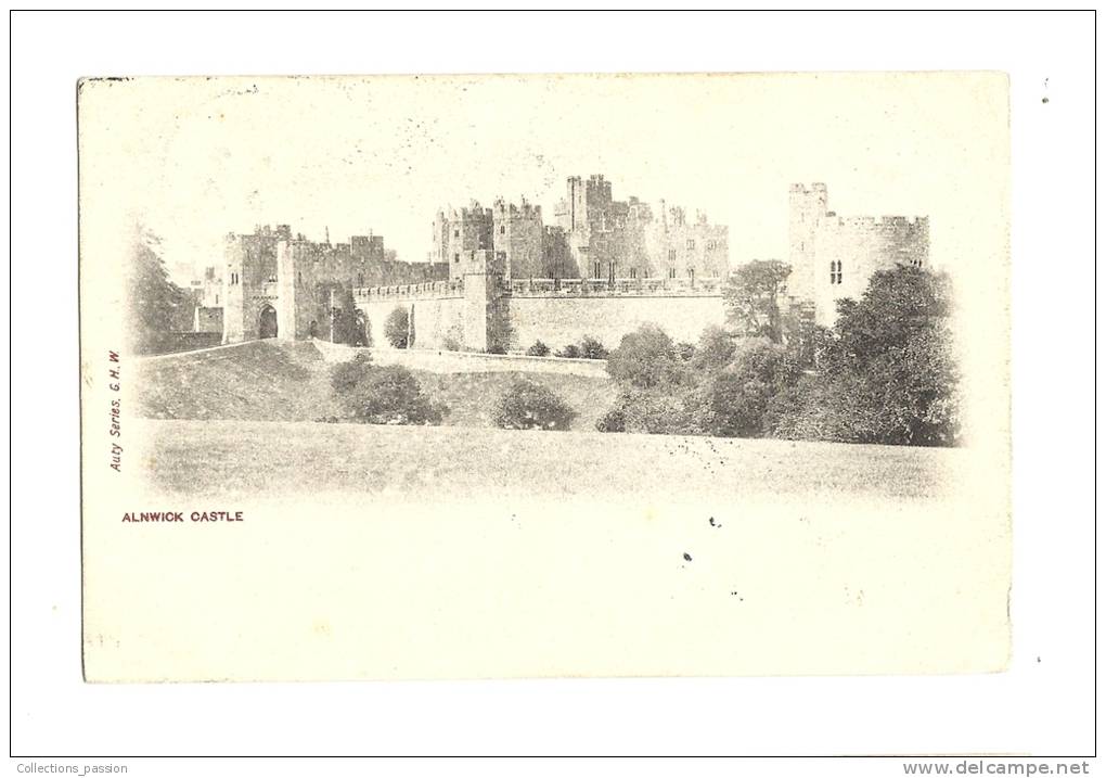 Cp, Angleterre, Alnwick Castle, Voyagée 1903 - Andere & Zonder Classificatie