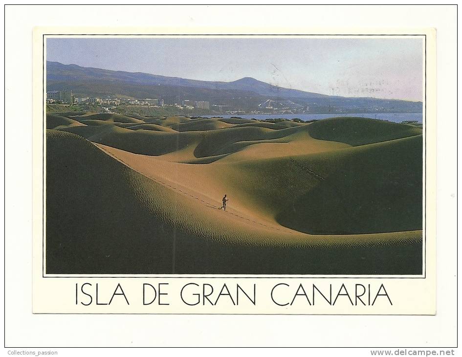 Cp, Espagne, Iles Canaries, Isla De La Gran Canaria, Dunas De Masplomas, Voyagée - Autres & Non Classés