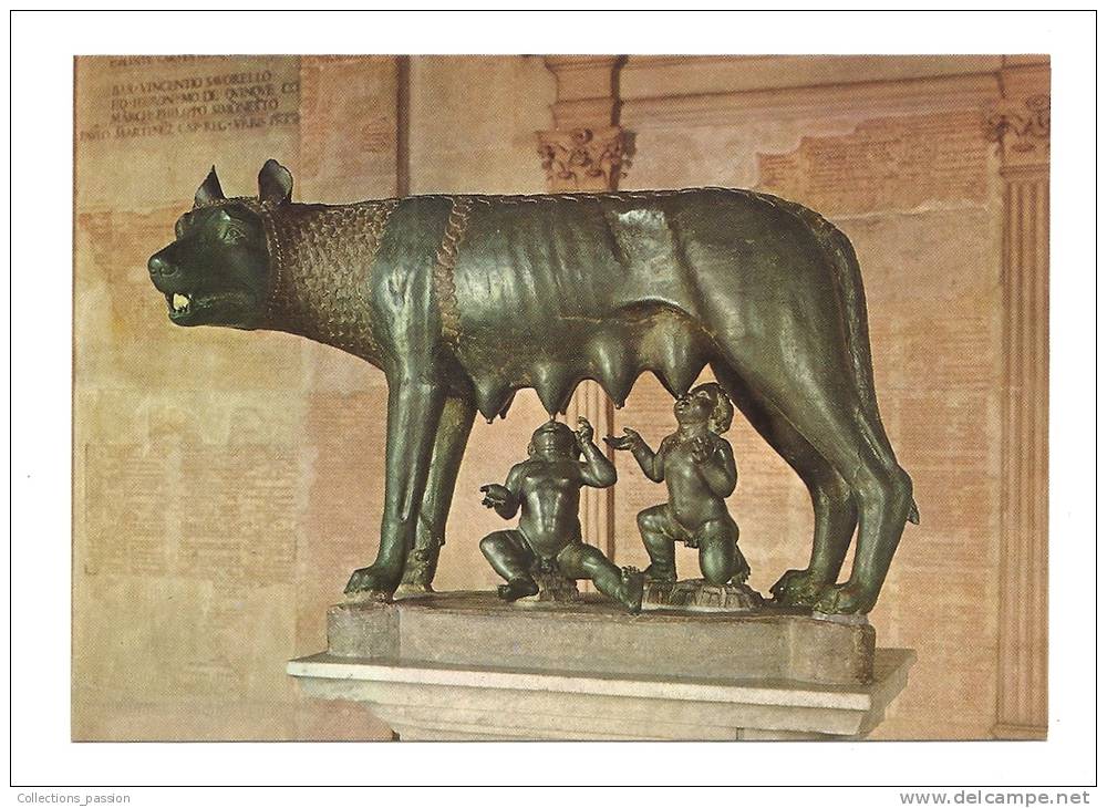 Cp, Sculptures, Rome (Italie) - Musée Capitolin - Louve Capitoline - Sculptures