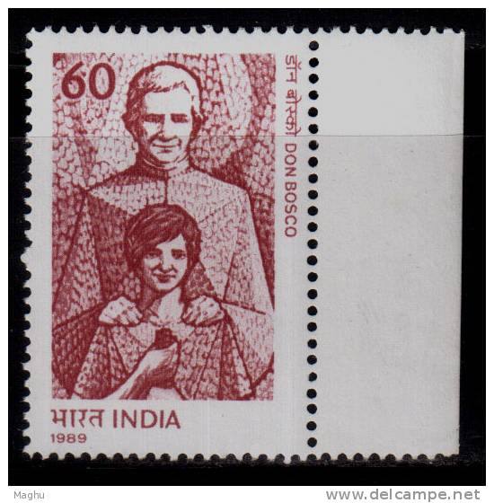 India MNH 1989, Don Bosco, Founder Of Salesian Society, Famous People - Neufs
