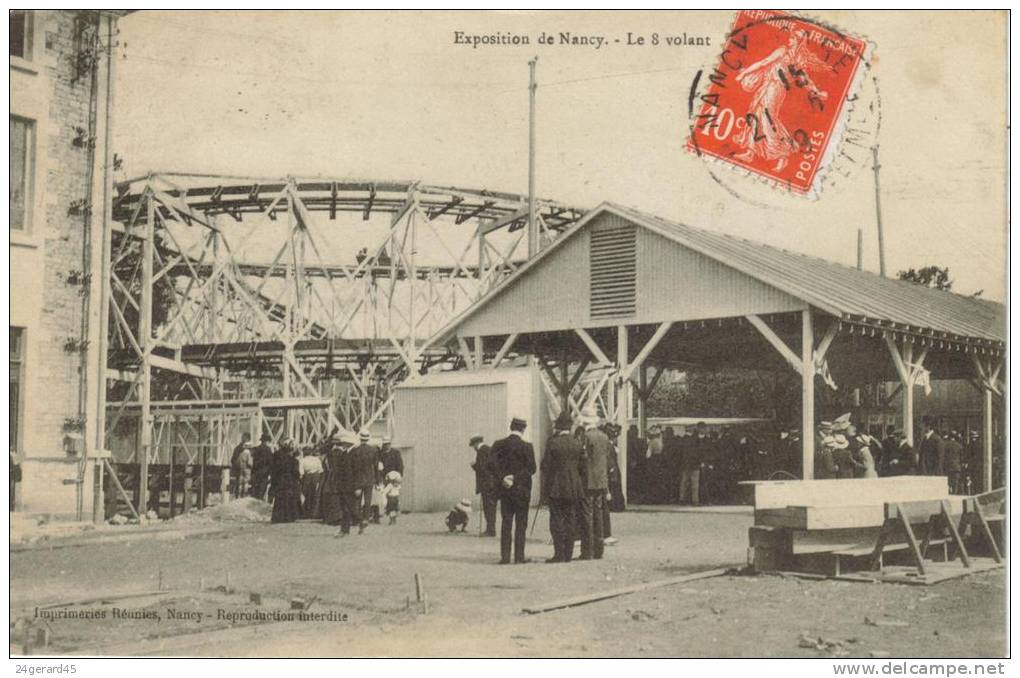 CPA NANCY (Meurthe Et Moselle) - Fête Foraine Exposition  : Attraction Jeu Le 8 Volant (qui N'est Pas Encore Le Grand 8) - Nancy