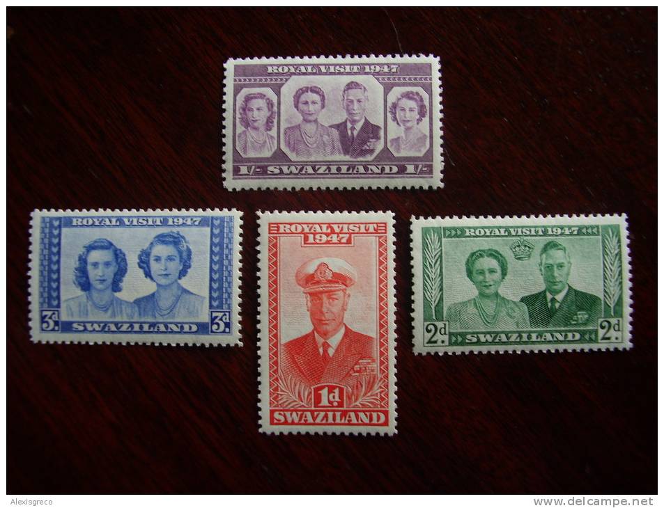 SWAZILAND 1947 ROYAL VISIT Issue Of 17th.February. - Swaziland (1968-...)