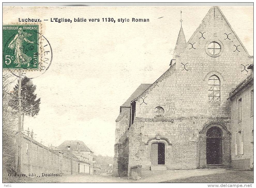 80 - Lucheux : L´église Bâtie Vers 1130, Style Roman - Lucheux