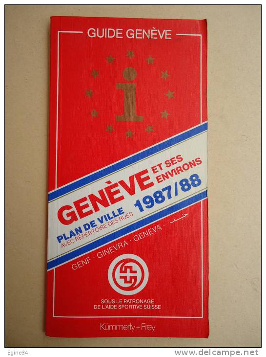 SUISSE - CARTE GUIDE GENEVE Et Ses Environs 1987/88 - Mapas/Atlas