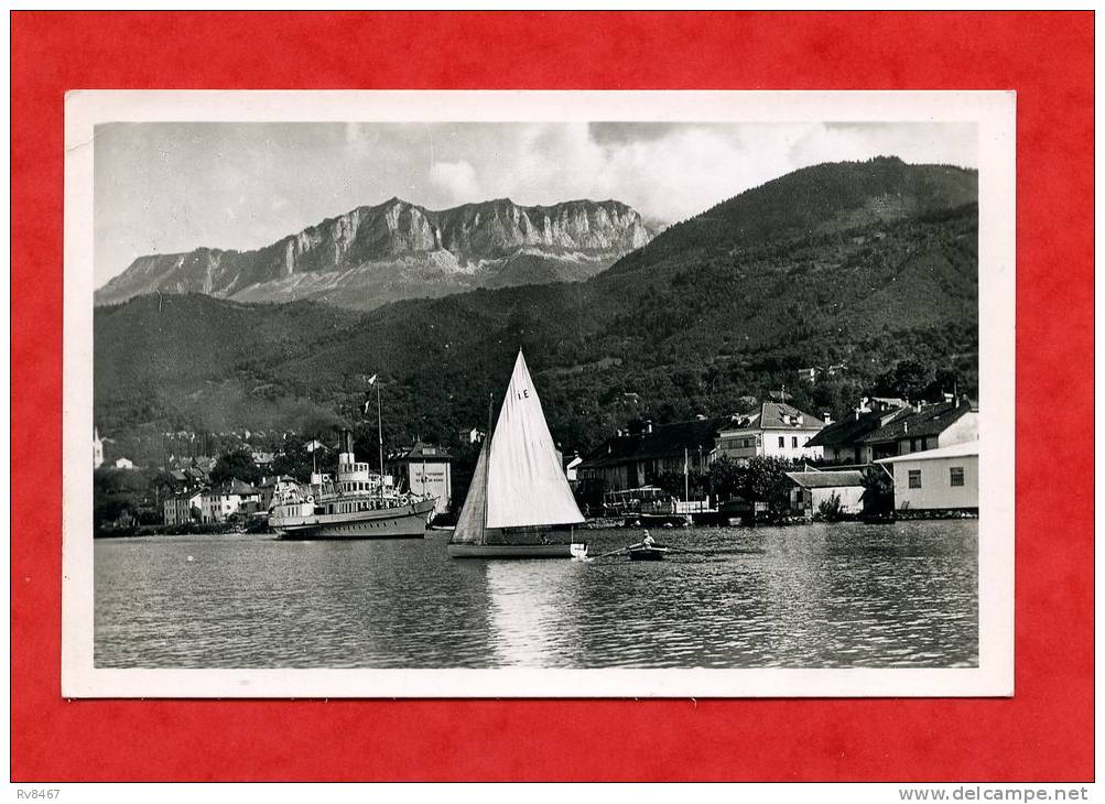 * LUGRIN TOURRONDE-Le Port Et Les Memises-1953(Carte Photo,Bateaux) - Lugrin