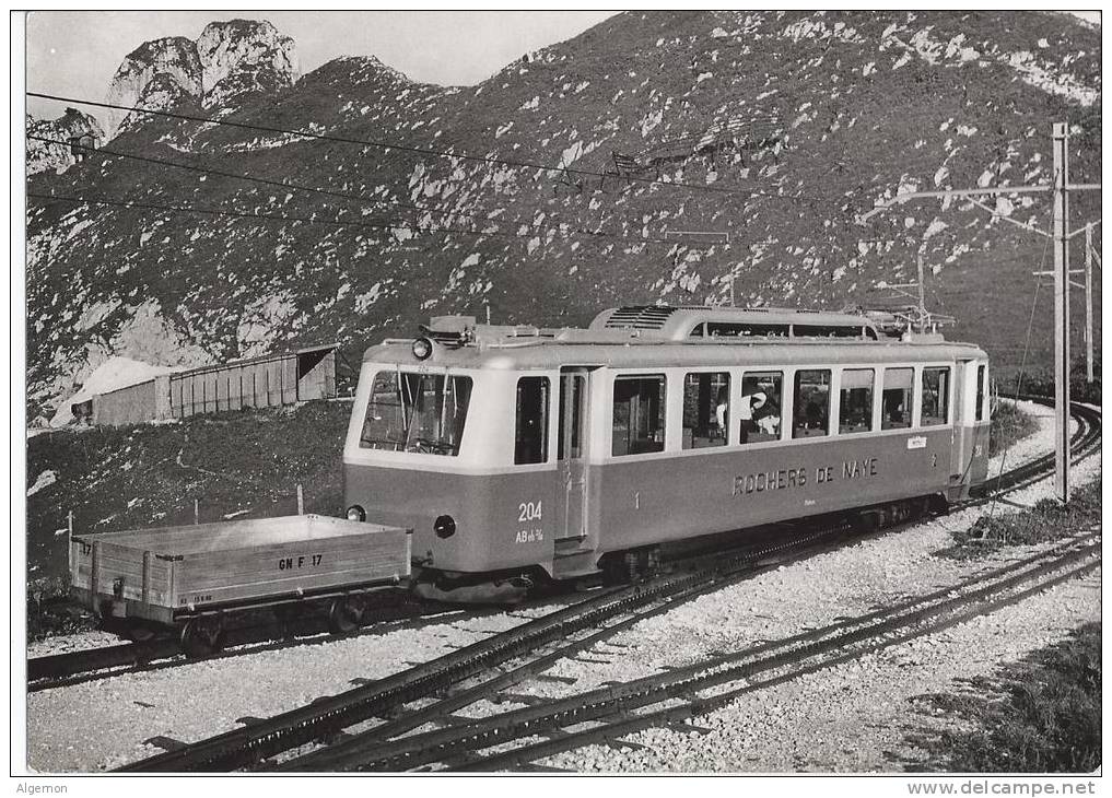 4131 - Train  ABeh  2/4 204 Au Départ Des Rochers De Naye Suisse  (Edition BVA) - Trenes