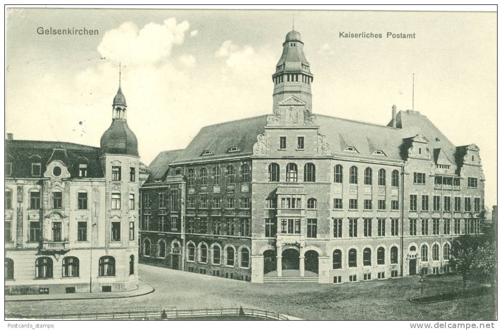 Gelsenkirchen, Kaiserliches Postamt, 1911, Versandt Nach Paris - Gelsenkirchen