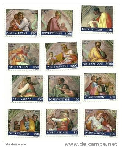 1991 - Vaticano 901/12 Cappella Sistina   +++++++++ - Paintings