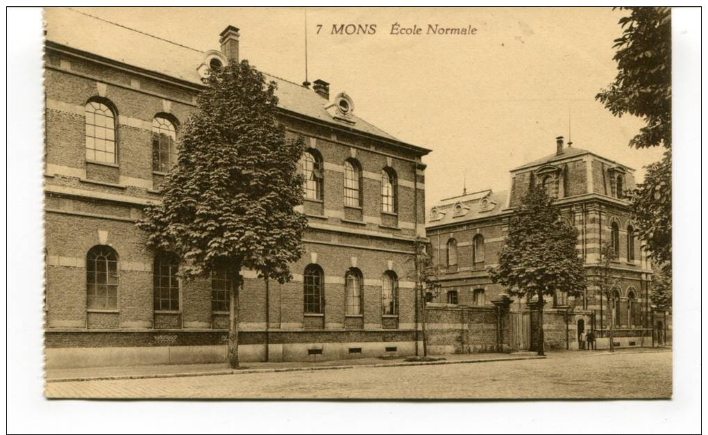 Ancienne Cp " MONS, Ecole Normale "  Cp écrite Avec Valeur - Mons