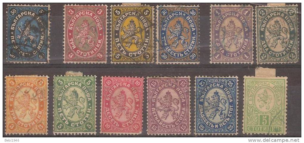 Bulgarie YT4+6+7+11+12/18+31 Oblitéré / Used Cote 261€ - Used Stamps