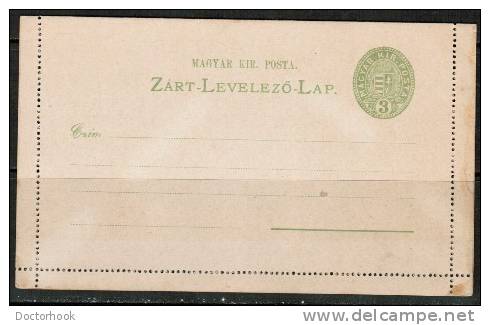 HUNGARY              Postal Stationary CARD 1896 - Brieven En Documenten