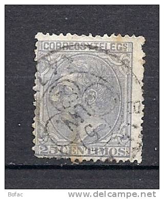 187 (OBL)    Y  &amp;T         "Alphonse XII"     *ESPAGNE*  TROU - Used Stamps