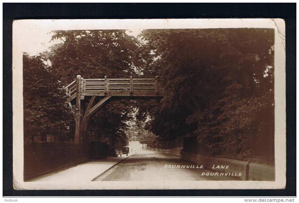 RB 872 - 1913 Real Photo Postcard - Bournville Lane Birmingham Warwickshire - Birmingham