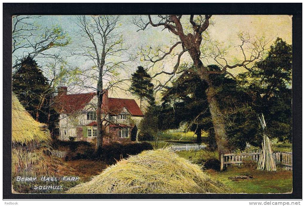 RB 872 - 1913 Postcard - Berry Hall Farm Solihull Warwickshire - Altri & Non Classificati