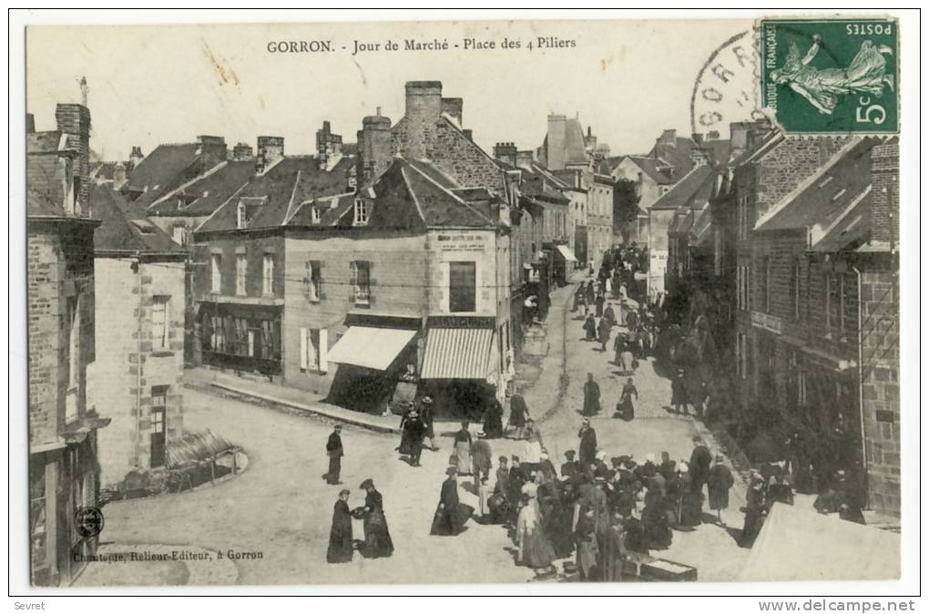 GORRON. - Jour De Marché - Place Des 4 Piliers - Gorron