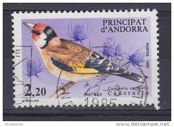 Andorra (French) 1985 Mi. 364      2.20 Fr Bird Vogel Oiseau Stieglitz - Used Stamps