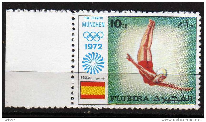 Plongeon- Fujeira 1070 NMH- Jeux Olympiques De Munich - Duiken