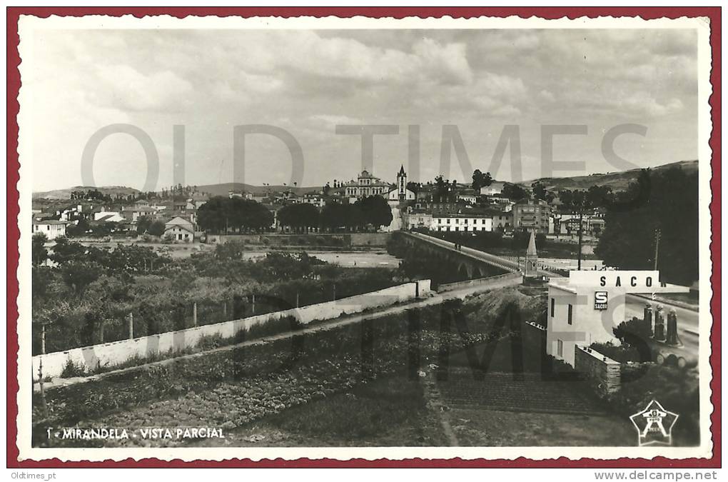 PORTUGAL - MIRANDELA -  VISTA PARCIAL 1950 REAL PHOTO PC - Bragança