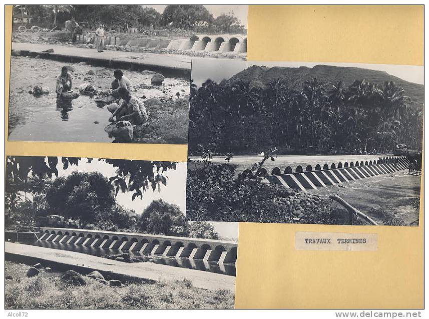 album  60 Photos : TAHITI - travaux des Ponts, Maisons, Collège, institut recherche,routes,bulldozer de 1949 à 1951 , ca