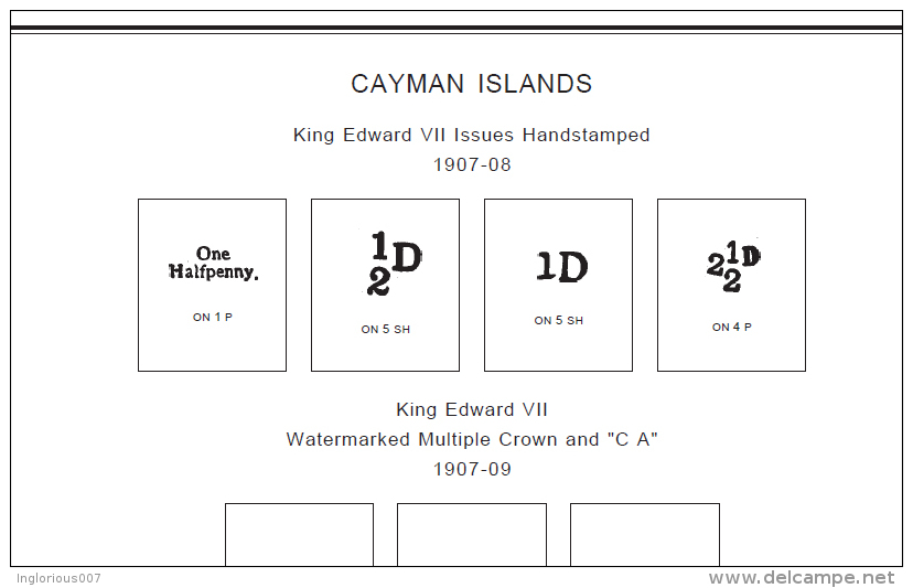 CAYMAN ISLANDS STAMP ALBUM PAGES 1900-2011 (146 Pages) - Engels